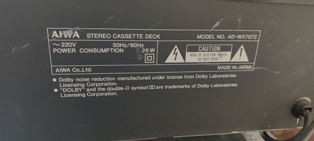 Deck Aiwa AD WX707