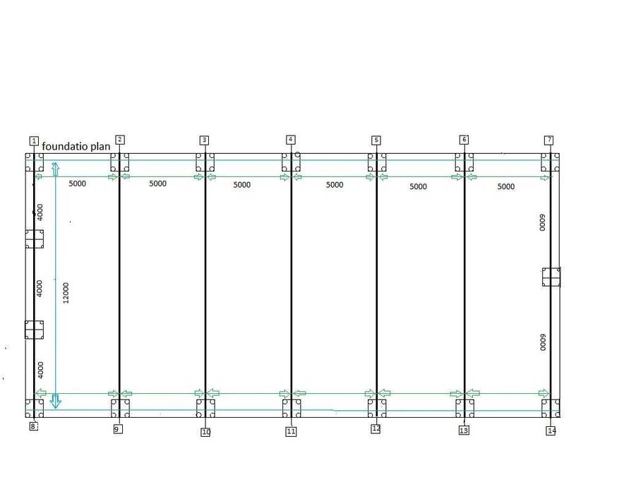 Метално хале - ригел - метална конструкция 12х30м