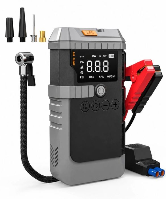 Jump Starter, powerbank, Повербанк, бустер, пусковое устройство, насос