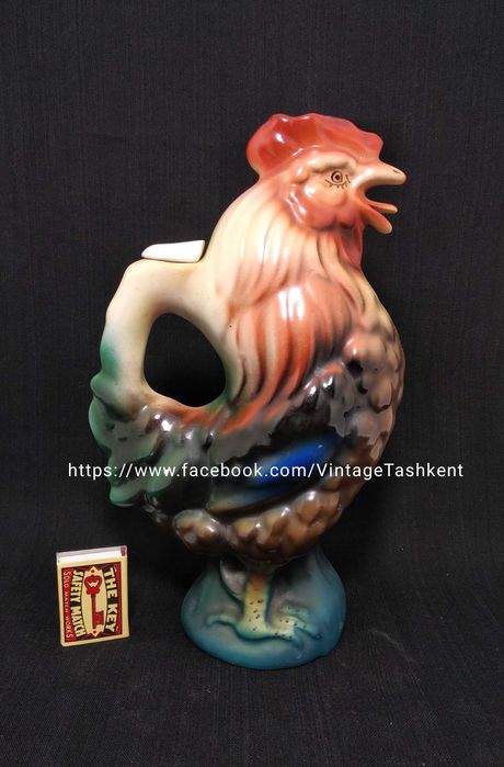 Большой фаянсовый кувшин "Петух" СССР