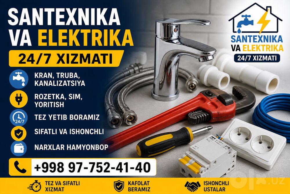 Santexnika va elektrika 24/7 Сантехника и электрика 24/7