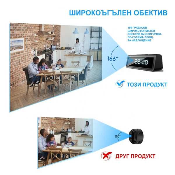 WIFI/IP часовник с камера 4К резолюция на записа нощно виждане /BK031/