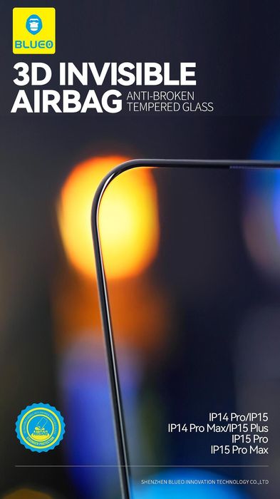 Blueo 3d invisible airbag tempered glass - стъклено защитно покритие з