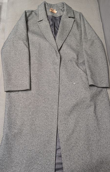 Пальто серое, бренда Maltex Moda унисекс