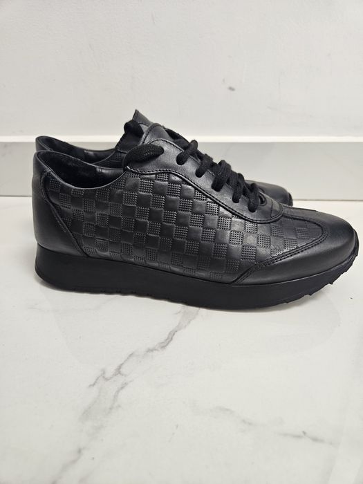 Sneakers / Pantofi sport Bigotti din piele naturală 100% – Negri
