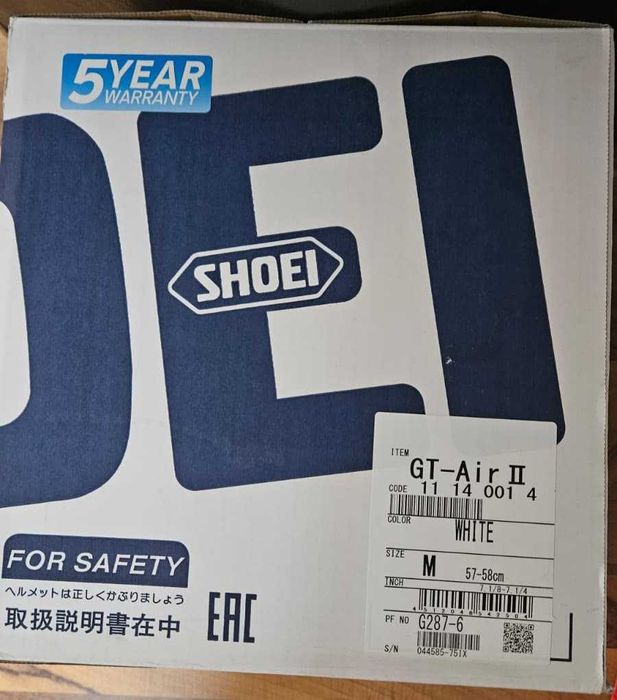 Shoei GT-Air II White M cască de motocicletă