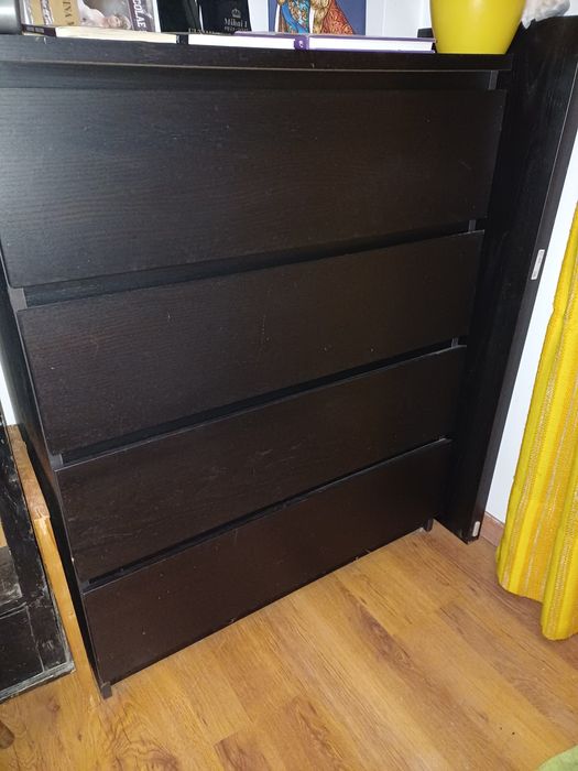 Comoda Ikea Malm 4 sertare neagra
