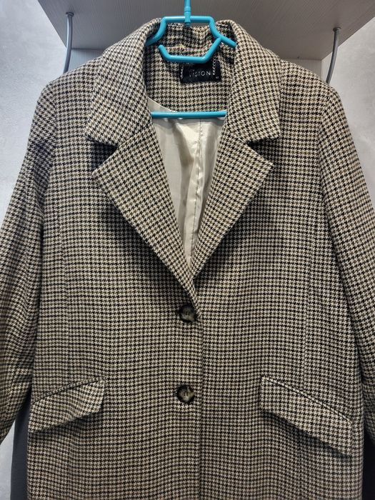 Пальто осеннее в клетку