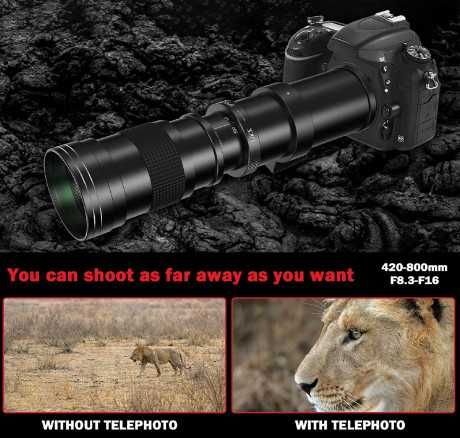 BENOISON 420-800 мм F8.3-16 супер телеобектив с вариометър