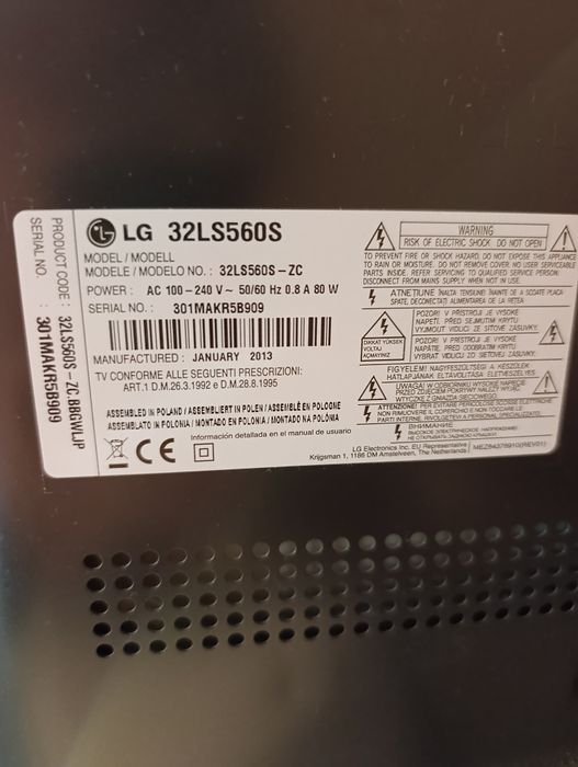 Tv LG 32ls560s full HD