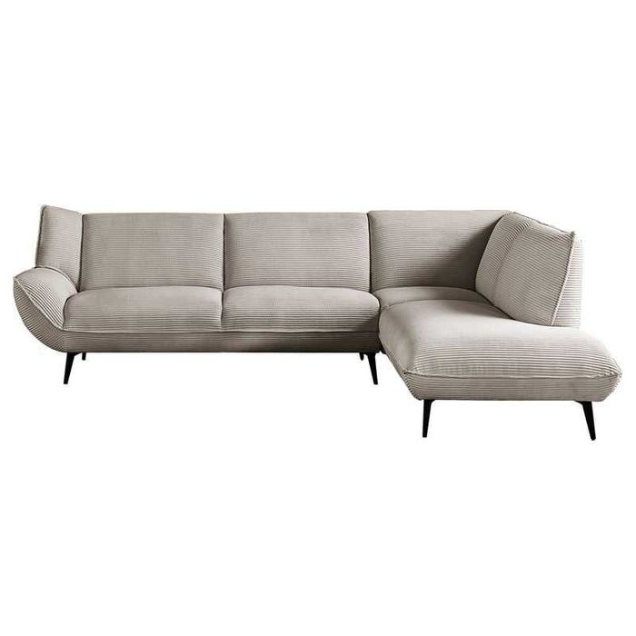 Ъглов диван, EMERALD,Сив,Капучино,Ант. Ляв/Десен,Текстил,274х203х82см.