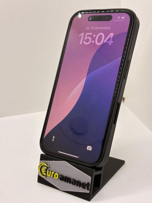 Telefon mobil Apple iPhone 16, 128GB, 5G, Black, 100% Baterie -A-