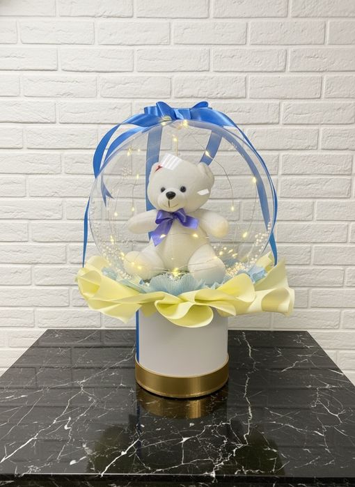 Продам мишку в шаре подарок с музыкой