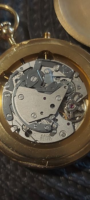 Ceas de Buzunar Aero Watch Neuchatel Moon Phase Chronograph Gold