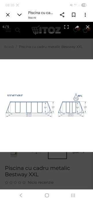 Piscina cadru metalic