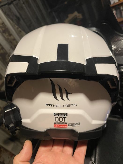 Мото каска в комплект с пинлок и комуникатор