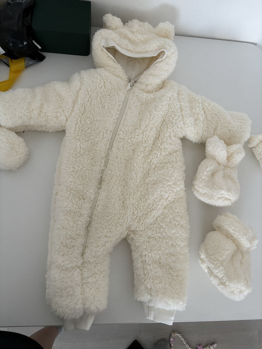 новый теплый ромпер. комбинезон 74см