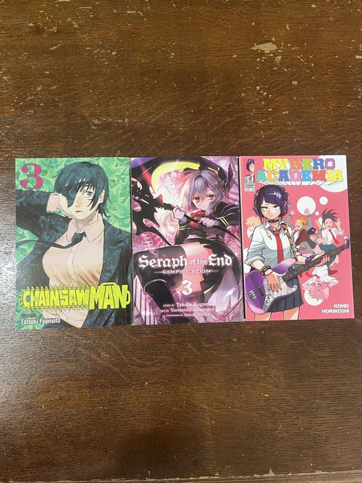 Манга- Chainsaw Man, MHA, Owari no seraph