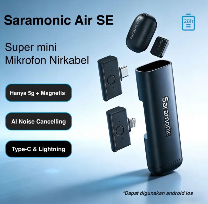 Saramonic Air SE беспроводной микрофон 2 петлички, шумоподавление ORG