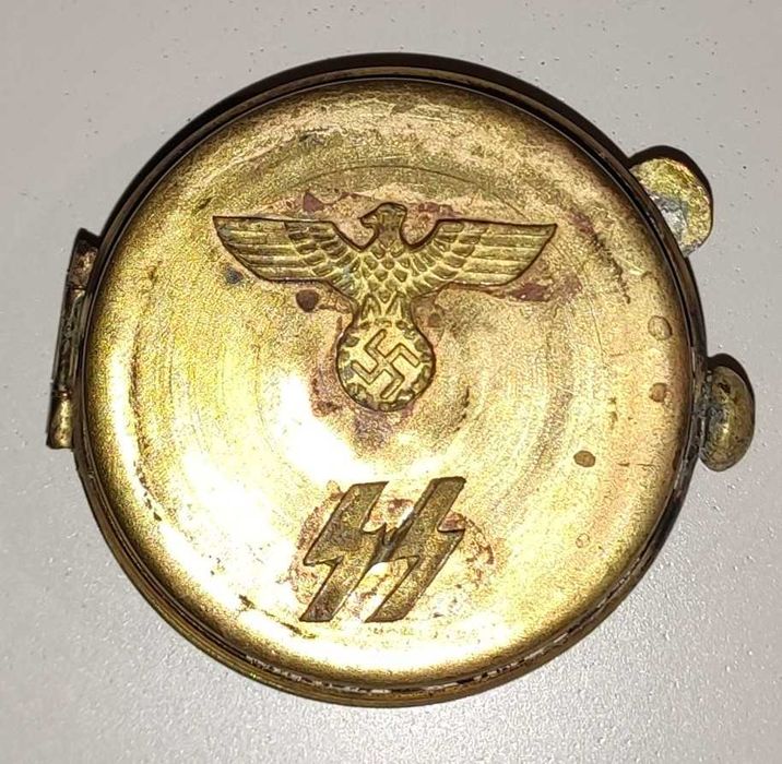 Нацистки кутийки за компас или ръчен часовник, месинг ВСВ