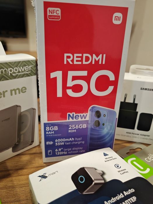 Redmi 15c 256 с аксесоари за телефон