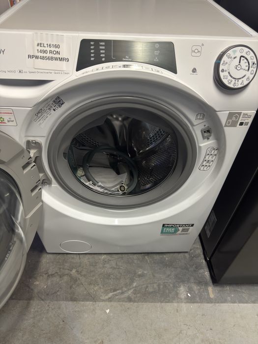Mașină de spălat cu uscător Candy RapidÓ PRO RPW4856BWMR9/1-S cu factura si garantie 12 luni