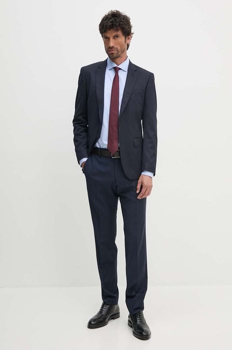 Вълнено сако Hugo Boss в тъмносиньо 50469171 Нов Модел 2024