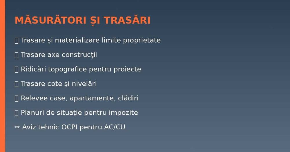 Servicii de Cadastru și Topografie - Inginer autorizat ANCPI