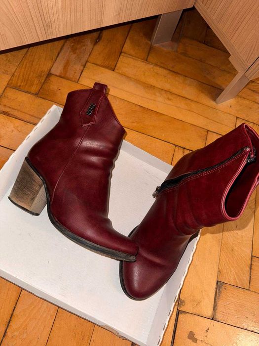 Зимни Боти, цвят бордо,