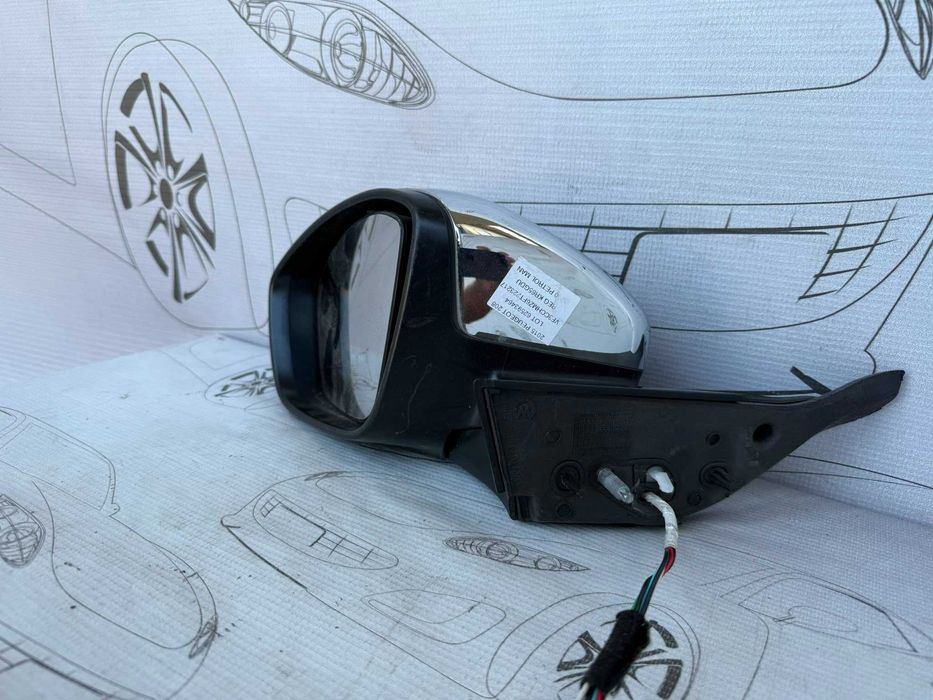 Oglindă Retrovizoare Stânga 4x3 Pini Peugeot 208 Hatchback 1611240480 / [2012-2019] / (5B3)