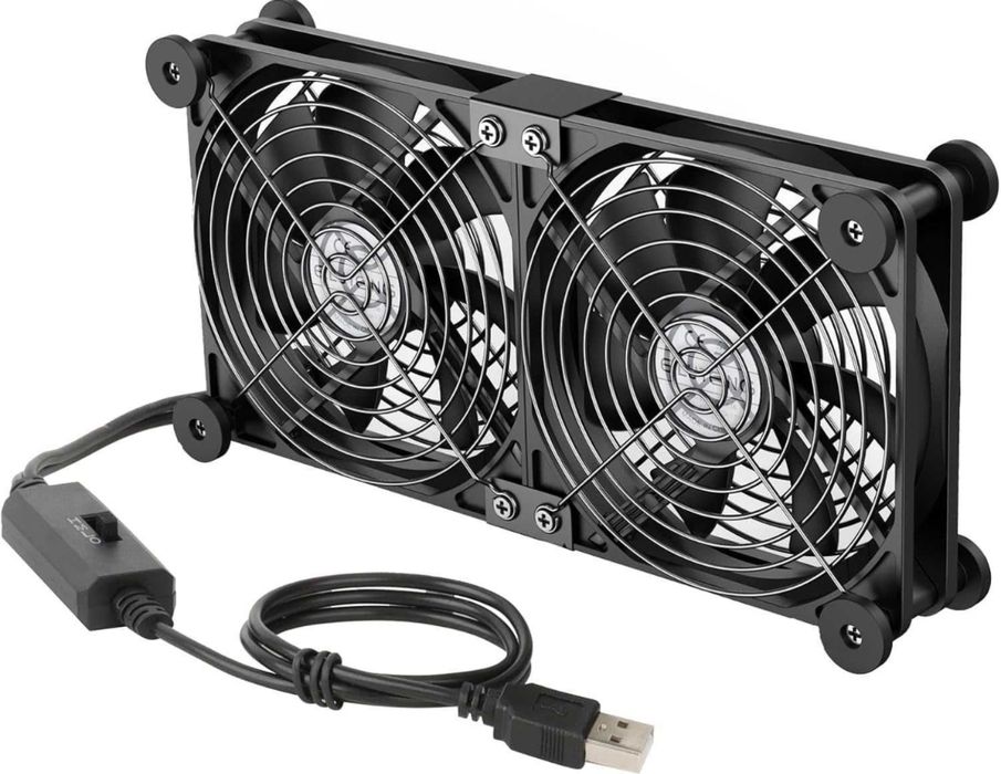 ELUTENG Ventilator dublu USB PC computer,140 mm,12V,1500rpm,port USB