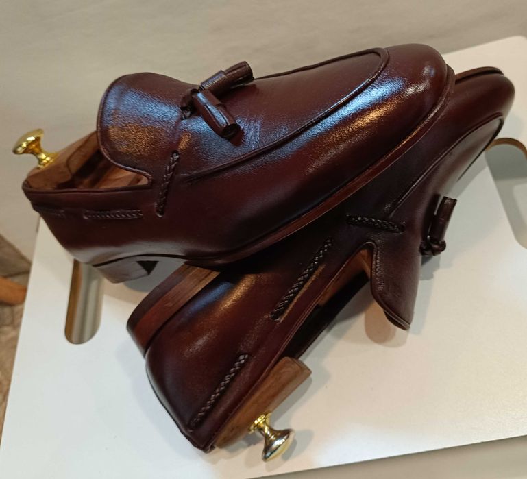 Pantofi loafer 42 tassel premium Il Passo piele naturala moale