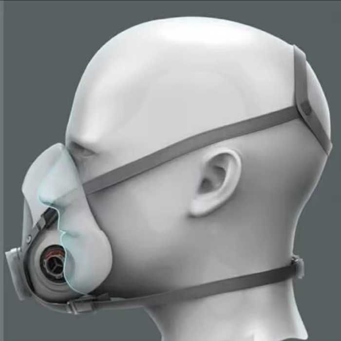 Предпазна работна маска с прахови филтри | Еквивалент на 3М 6200