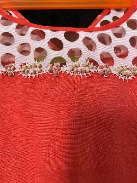 Rochie din in, de vara, pentru fete/femei, marime S-36