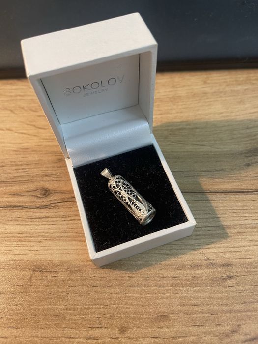 Подвеска кулон-молитва или молитвенная капсула серебро 925