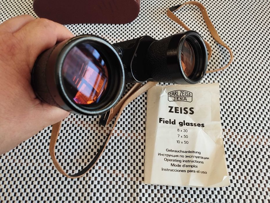 ТОП Бинокъл Carl Zeiss Jena-JENOPTEM-MULTI-COATED -10 х 50W-ГДР--като НОВ