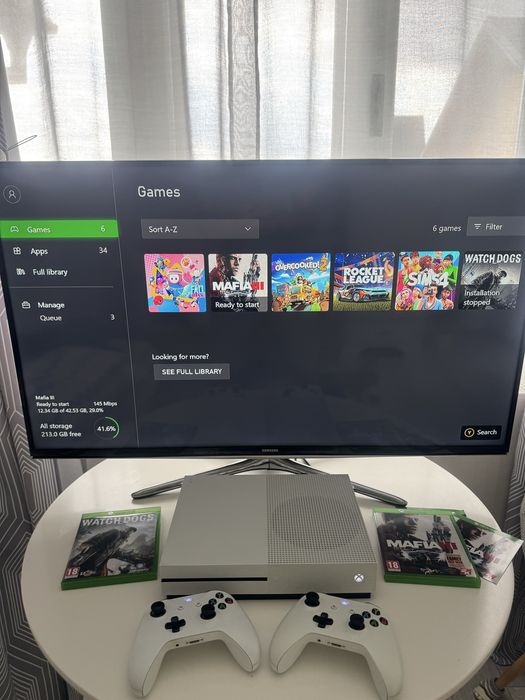Xbox ONE S 2 controllere+jocuri