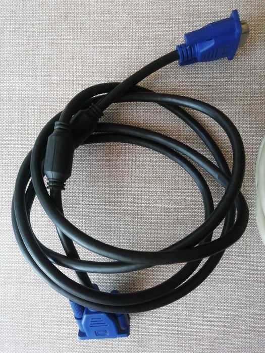 Кабел за монитор VGA(м) 3m + Захранващ Кабел