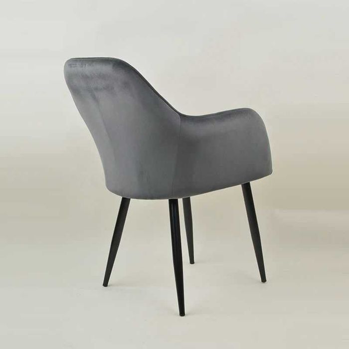 Трапезен стол ВМ313 -сиво кадифе