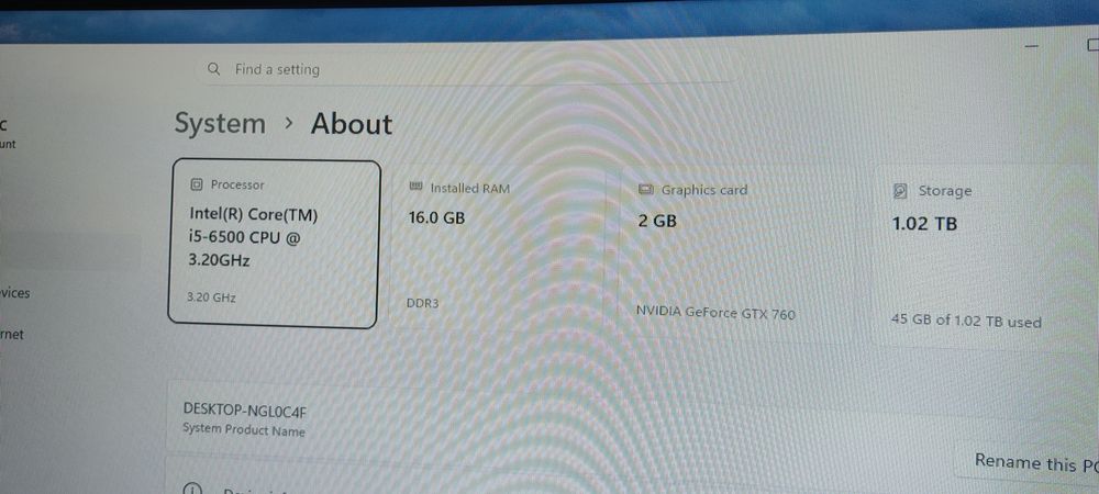 Unitate PC i5 gen a 6a