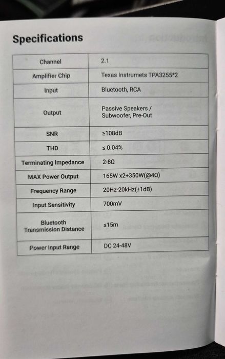Fosi Audio BT30D Pro (Amplificator 2.1)
