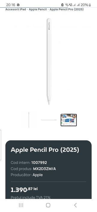 Apple Pencil Pro 2025