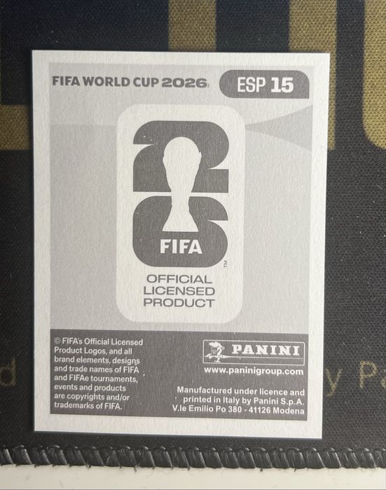 Lamine Yamal rookie World cup 2026 sticker