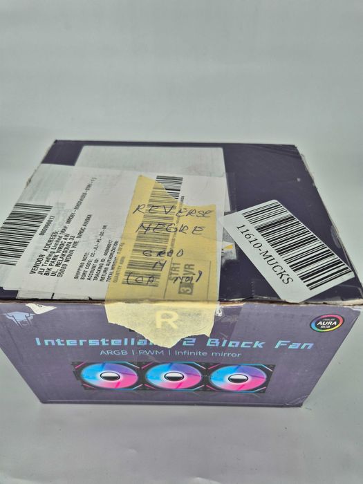 Set 3 Ventilatoare TZMRIT Interstellar V2 Reverse Black - Resigilat