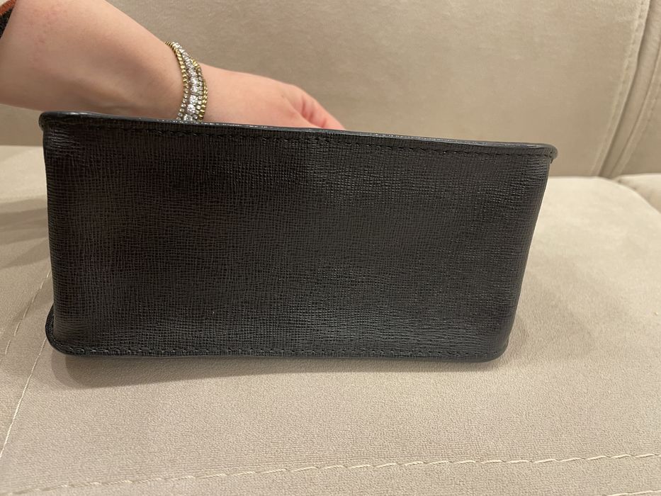 Geanta Furla neagra Stud Saffiano piele naturala