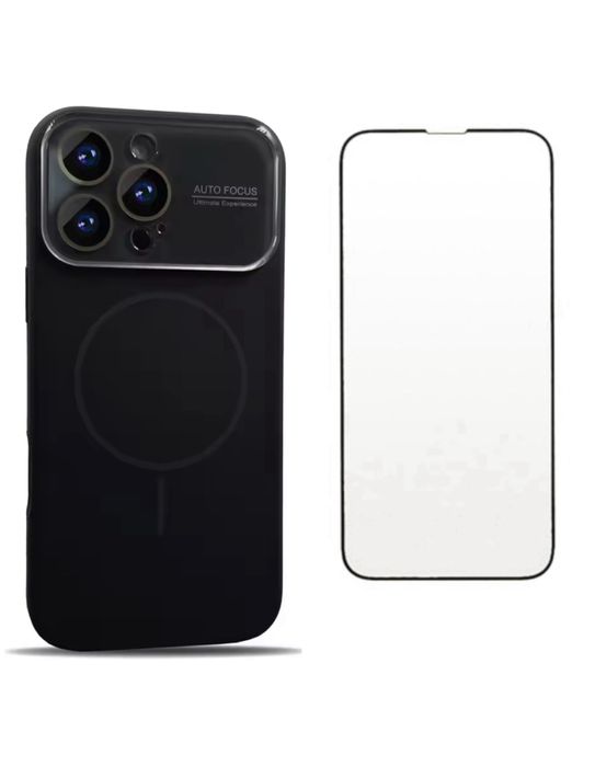 Husa Full Alcantara Inside + Folie Sticla - Iphone 17/PRO/PRO MAX