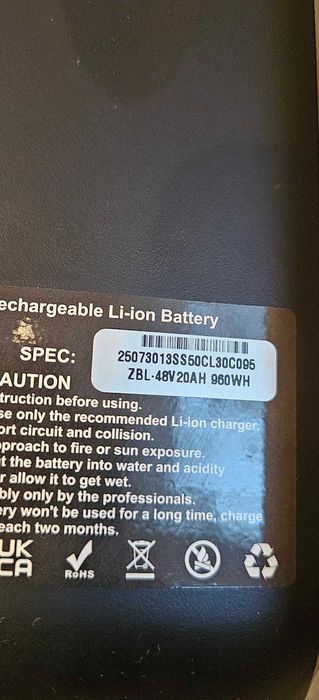 Литиева батерия cells.21700, SAMSUNG-MAX-48V 20AH