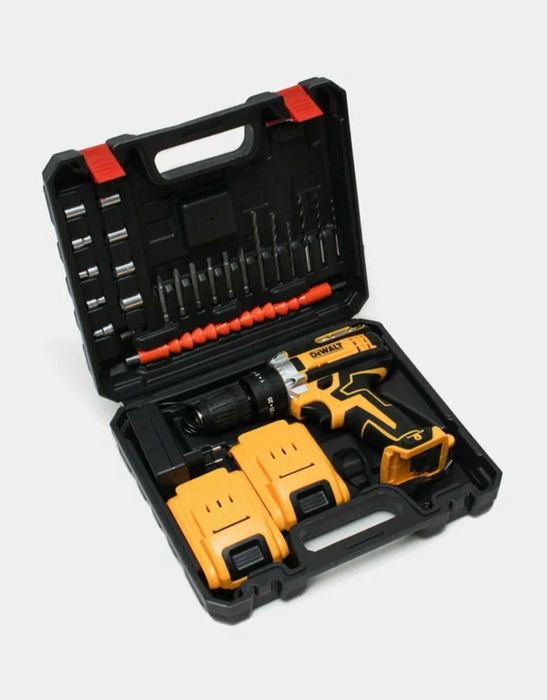 Ударный шуруповёрт-дрель, набор из 24 предметов
Ударный шуруповёрт-дре