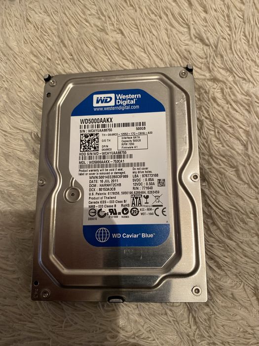 Модель: WD5000AAKX жесткий диск