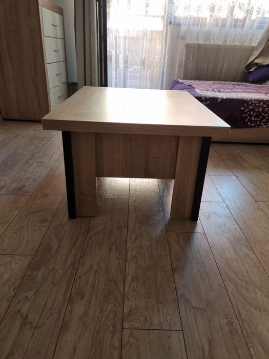Masa extensibila pentru living - stejar sonoma si wenge
